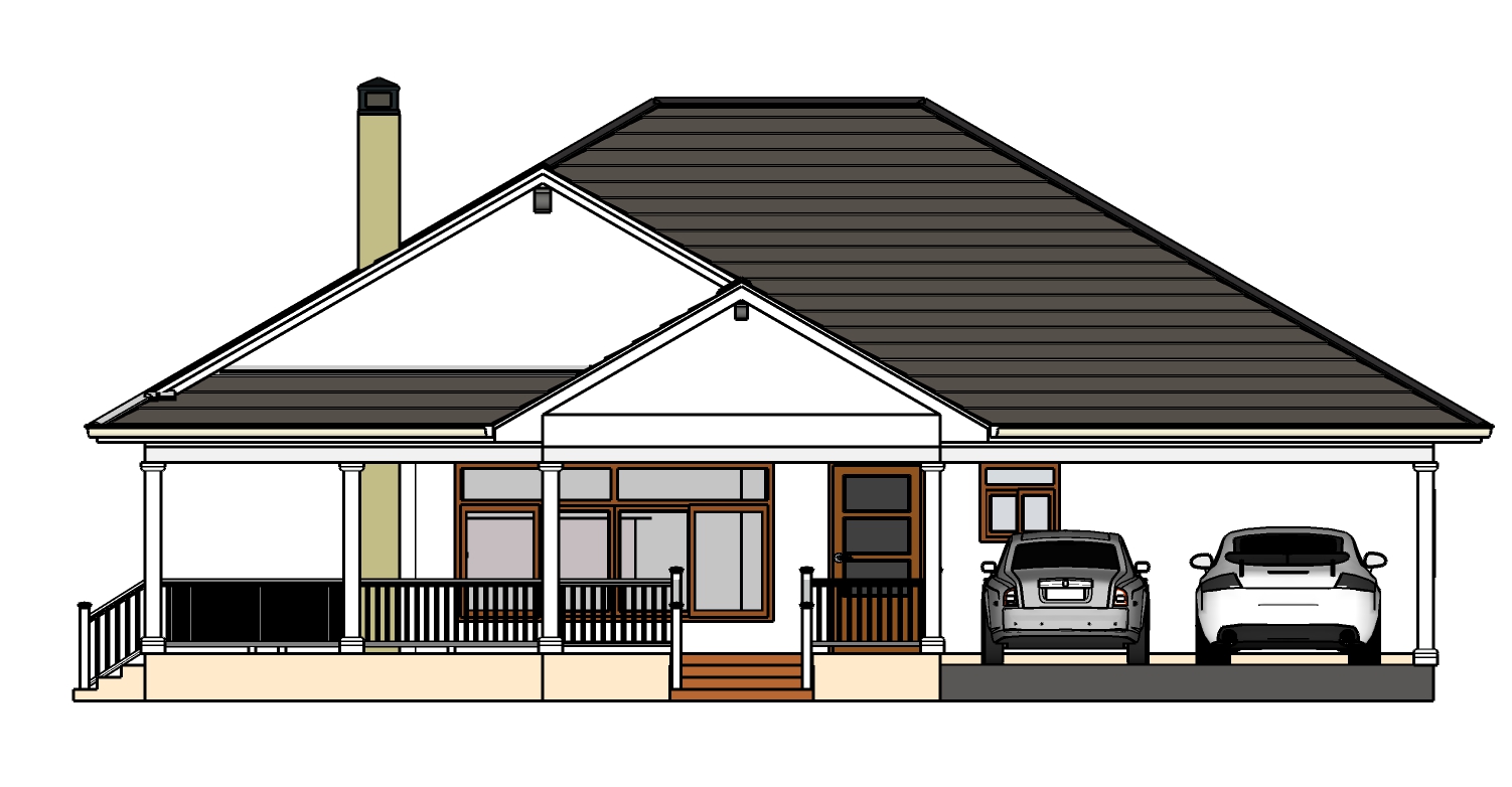 PROPOSED THREE BEDROOM H. (NO.01) FRONT VIEW